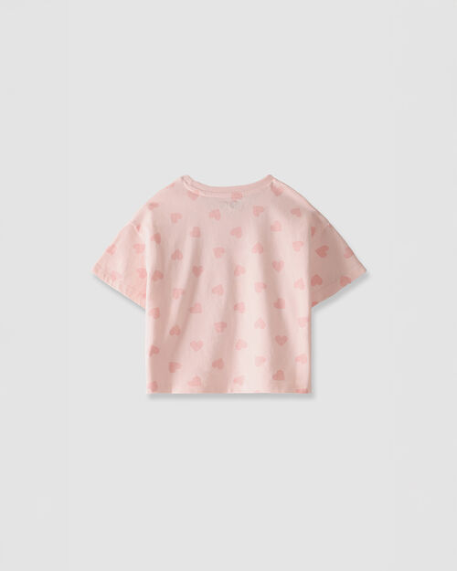 Playera Cropped Corazones